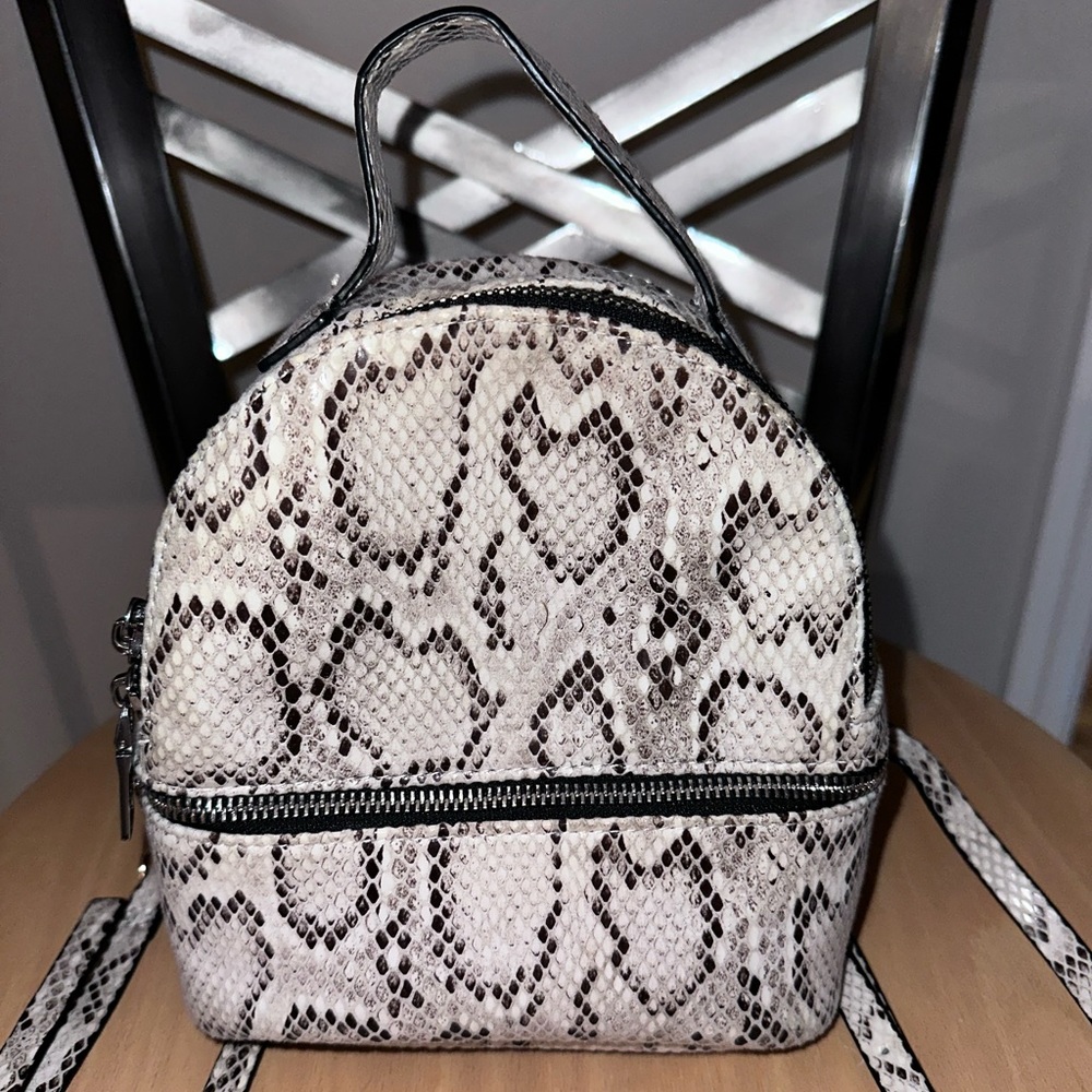 Steve Madden Snakeskin Pattern Mini Backpack - image 1